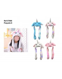 Gorro de Peluche Unicornio, 57690