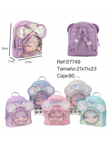 MOCHILA INFANTIL LENTEJUELA PESTAÑA,57749