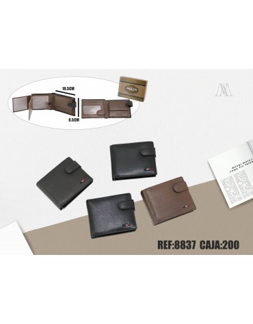 Cartera piel para hombre,8837