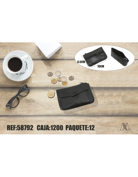 Monedero piel para hombre,58792