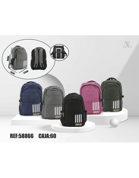 Mochila deportiva 4 rayas,58866