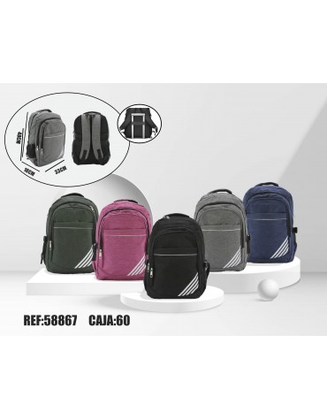 Mochila deportiva  4 rayas inclinada,58867