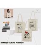 Tote bag beige LOVE,58960