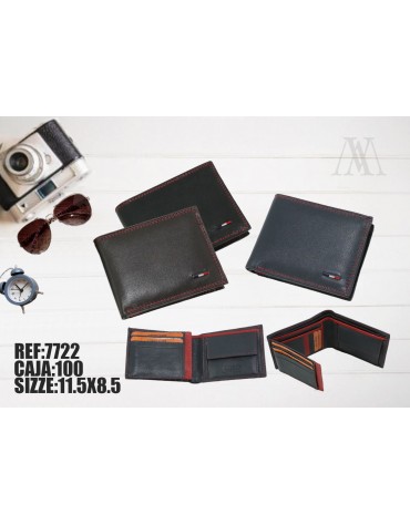 Cartera cuero para hombre,7722